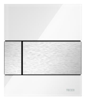 Кнопка смыва для писсуара TECE Square 9242801 стекло, белый/нержавеющая сталь