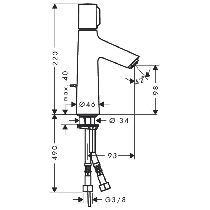 Смеситель для раковины Hansgrohe Talis S 72042000