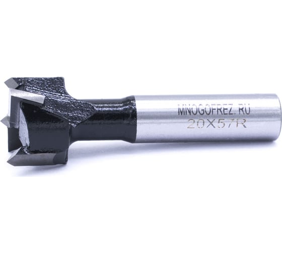 Сверло чашечное четырехзаходное по дереву FT120107R (20х57 мм; хв-к 10 мм; правое вращение) МНОГОФРЕЗ 6596