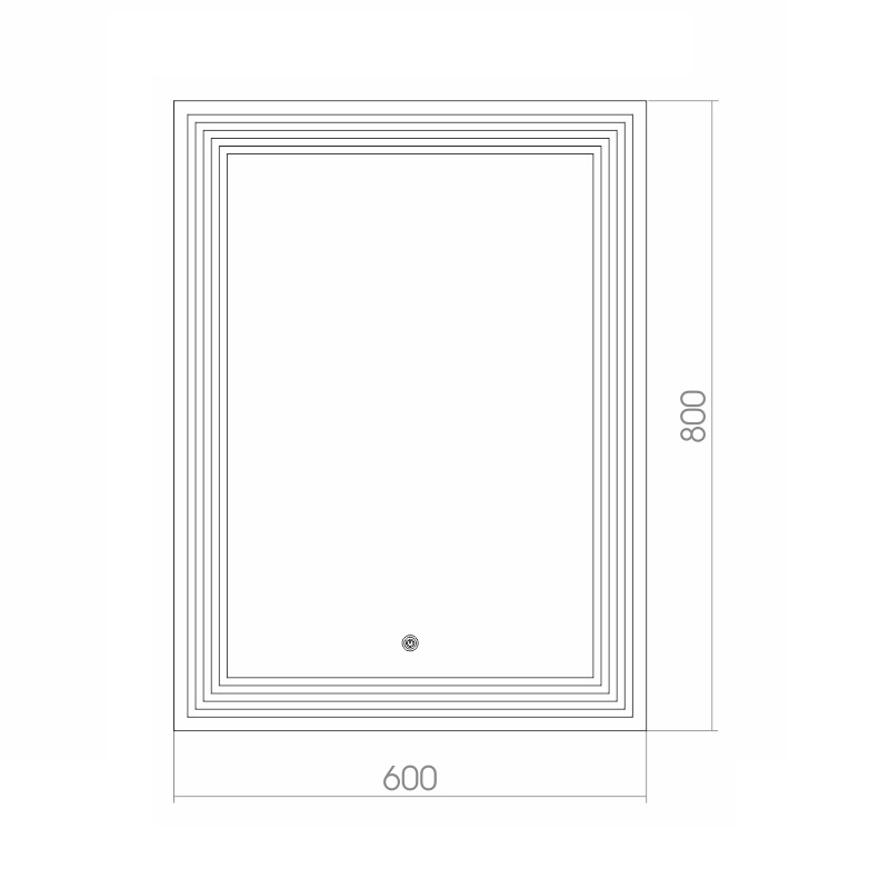 Зеркало Azario Спарта 60x80 см ФР-00001412 с подсветкой