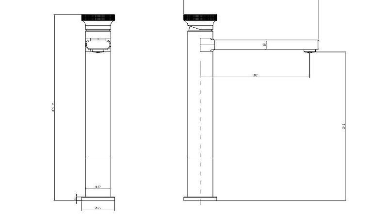Смеситель для раковины Black&White Gravity GF-7307