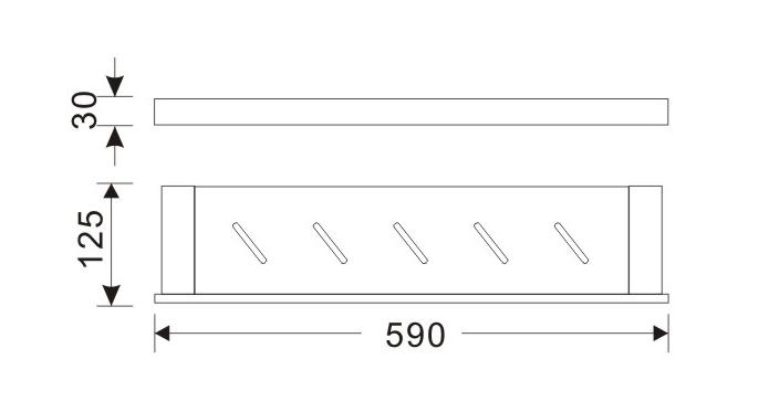 Полка Orans OLS-P7202 черный