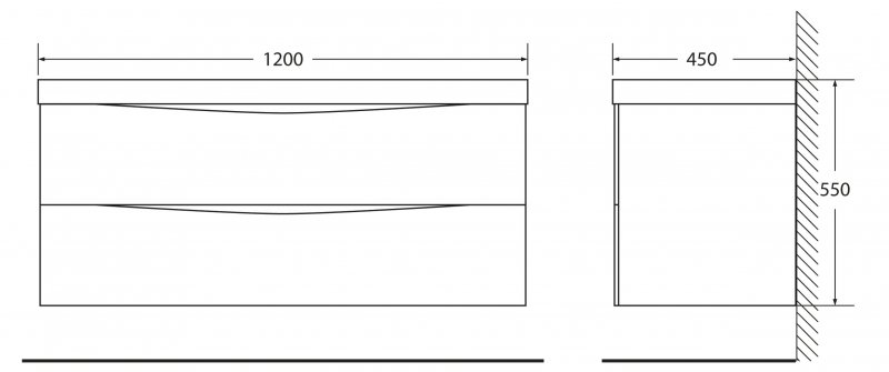 Тумба с раковиной BelBagno Marino 120 Bianco Lucido