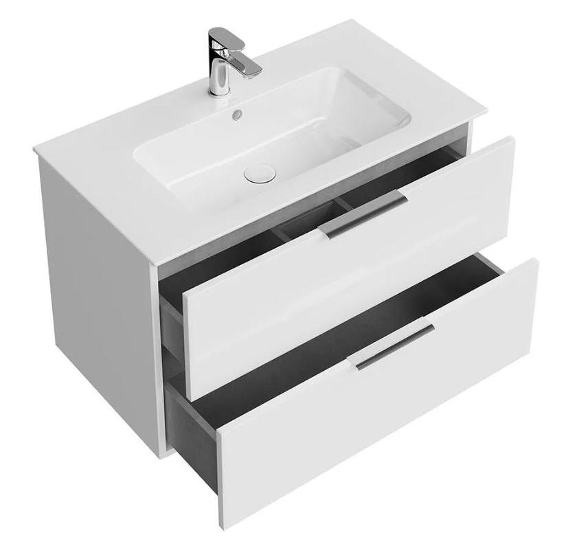 Тумба с раковиной Kerama Marazzi Piano 75 см белый глянцевый