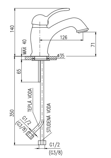 Смеситель для раковины Rav Slezak Labe L026.5SM