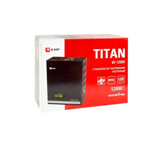 Настенный стабилизатор напряжения EKF TITAN W-12000 PROxima stab-w-12000