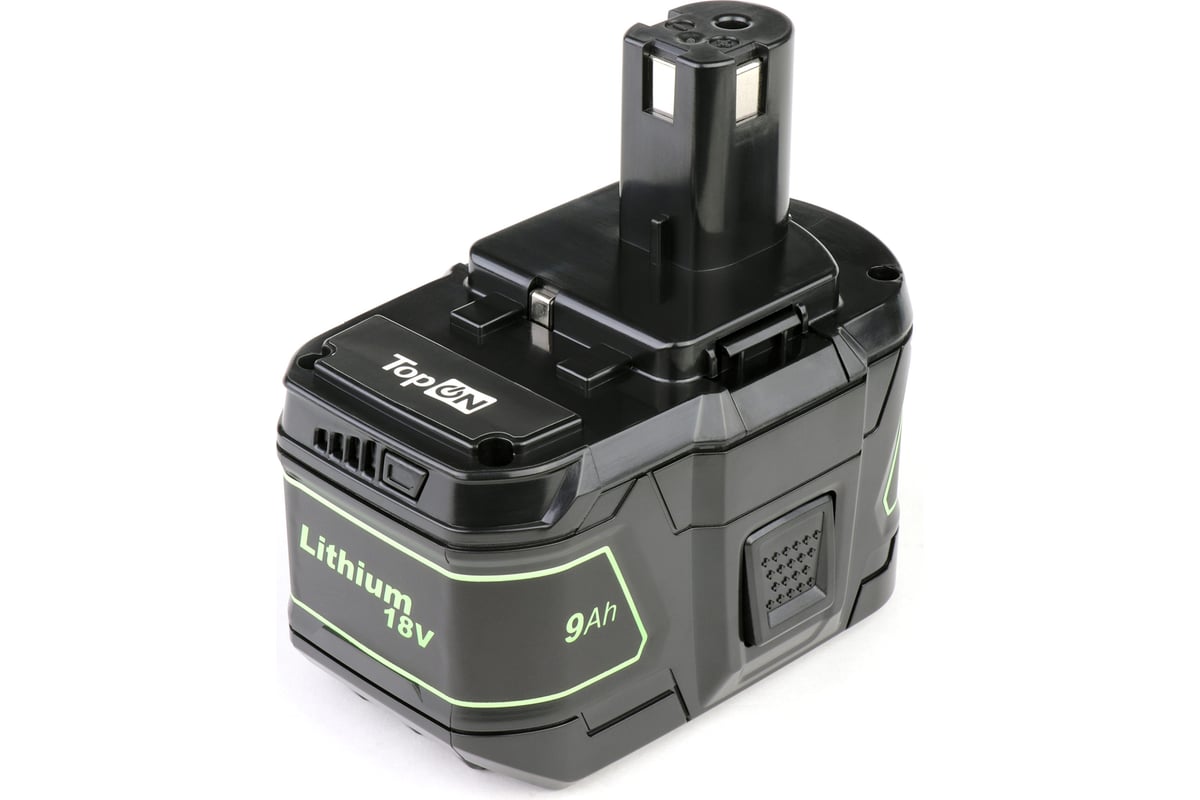 Аккумулятор для электроинструмента Ryobi (Li-Ion, 18В, 9Ач) Topon PN: RB18L90 TOP-PTGD-RY-18-9.0-Li