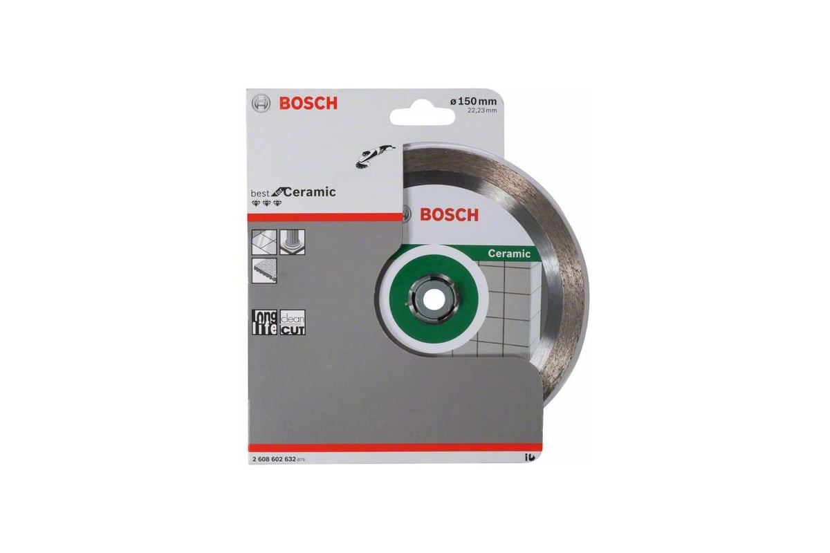 Алмазный диск по керамике 150х22,23 мм Bosch Best for Ceramic 2608602632
