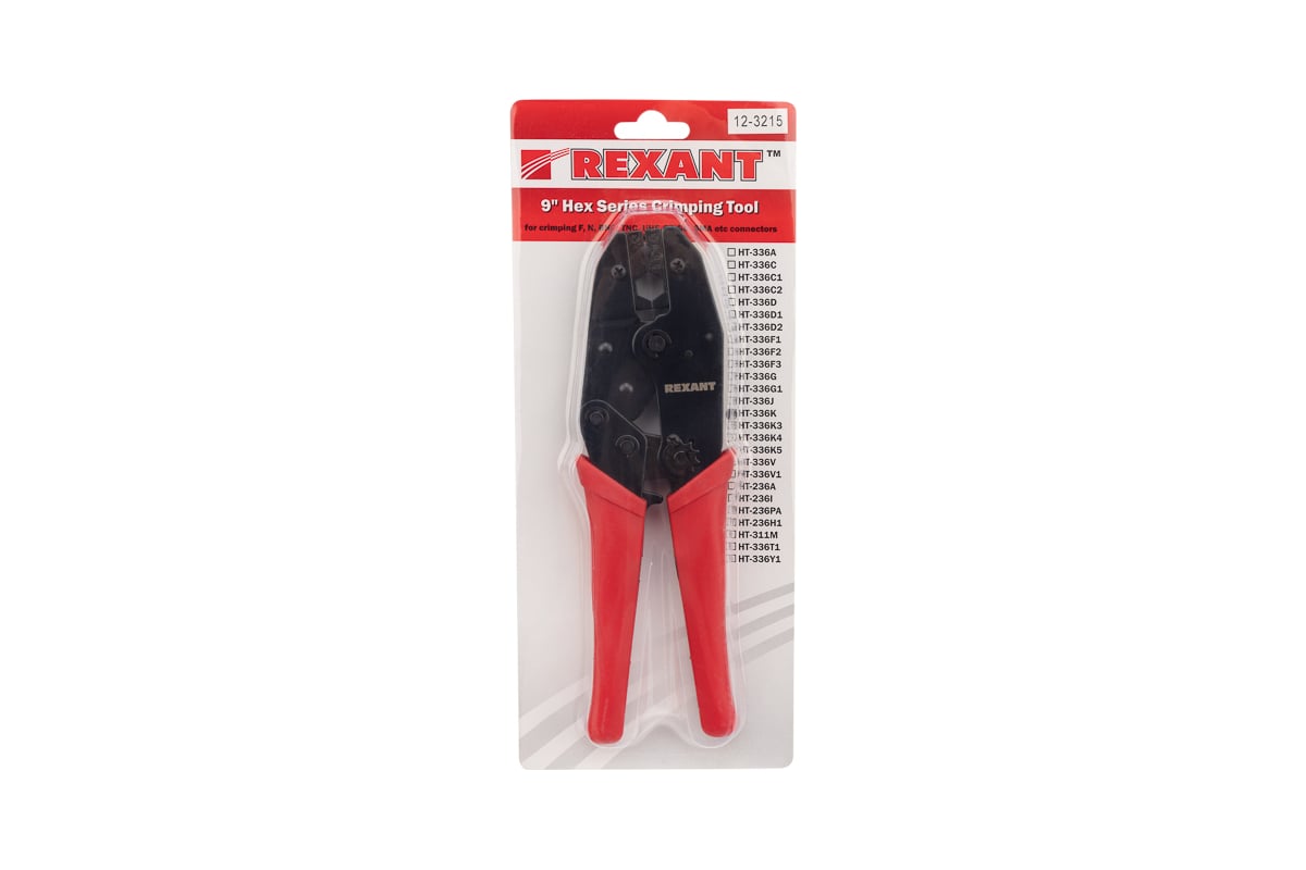 Кримпер Rexant HT-301 K для обжима F и BNC разъемов RG-8, RG-11, RG-174, RG-179, RG-213 12-3215