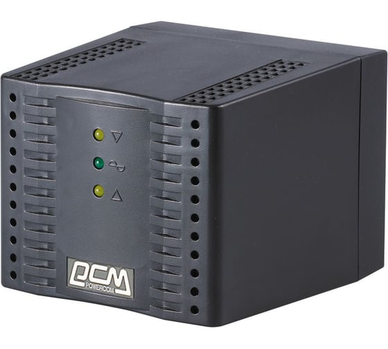 Стабилизатор напряжения Powercom черный TCA-2000 BL
