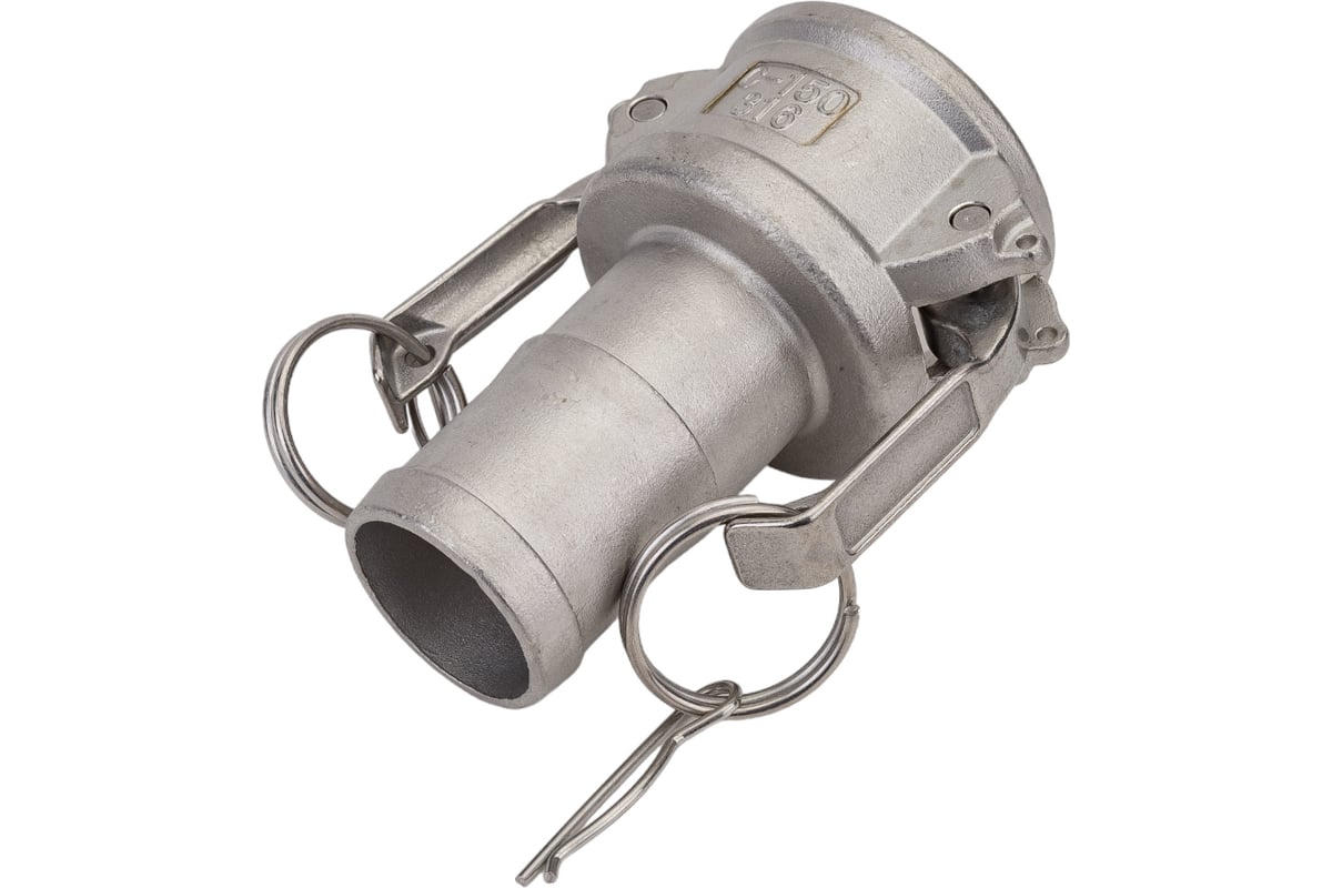 Нержавеющий камлок TITAN LOCK тип C, розетка с хвостовиком 1 1/2", AISI316 TL150CSS316