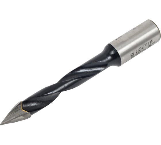 Сверло для сквозных отверстий KWS HW 7х43х70 Z=2 R K6 4040-01003-C0770R