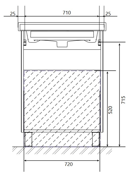 Тумба с раковиной 1MarKa Gaula 80 см