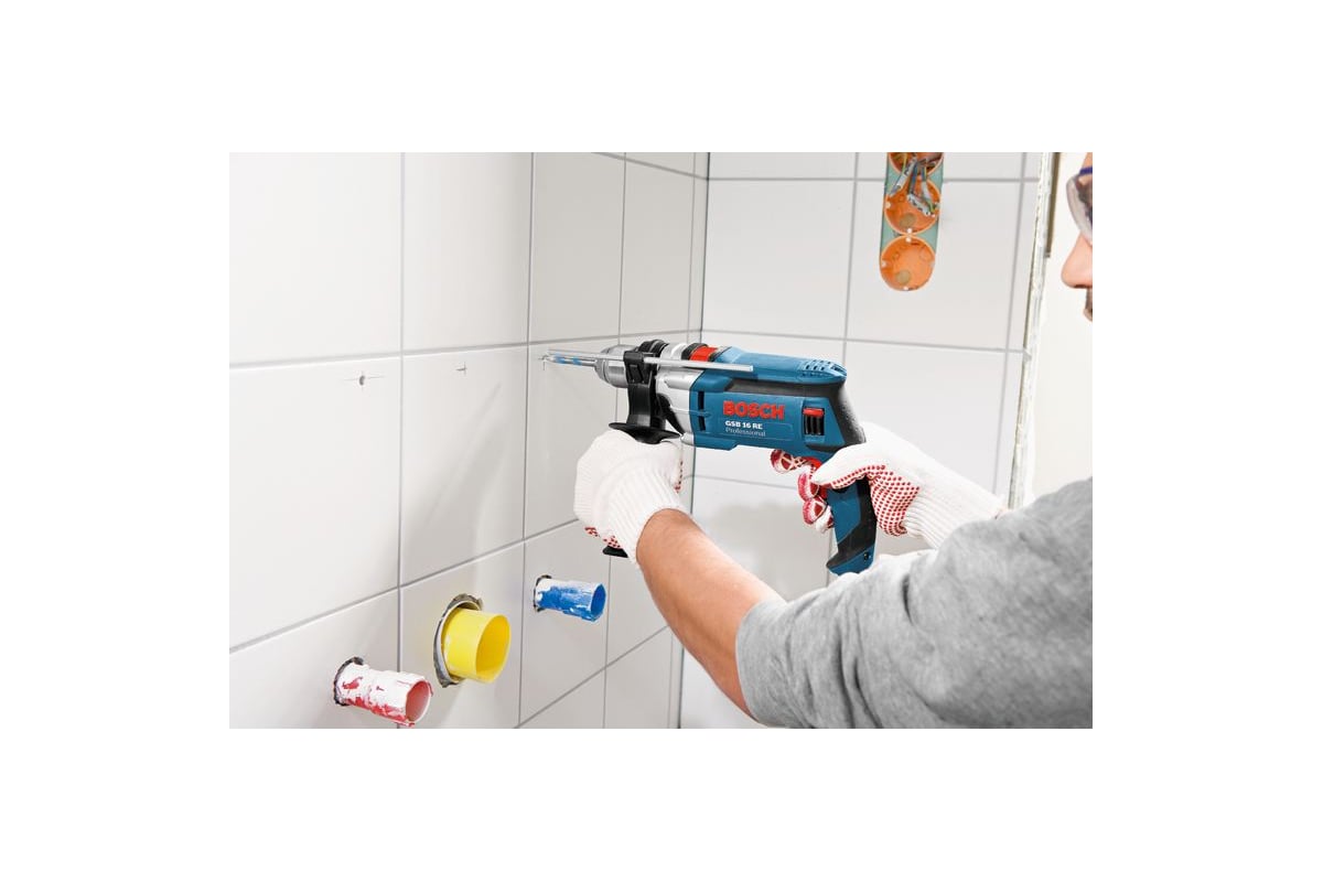 Ударная дрель Bosch GSB 16 RE + набор оснастки 0615990L2N