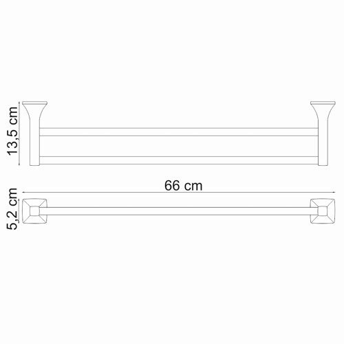 Полотенцедержатель WasserKRAFT Wern K-2540 двойной