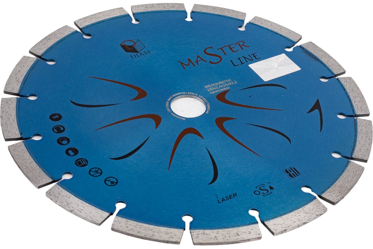 Круг алмазный сегментный 1A1RSS Master Line (230х22.2 мм) по железобетону Diam 501