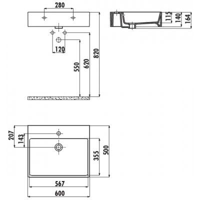 Раковина Creavit Next NX260 60 см