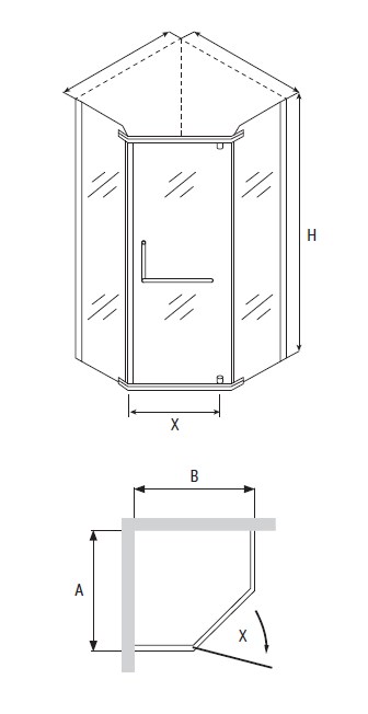 Душевой уголок RGW Passage PA-81 100x100 прозрачное