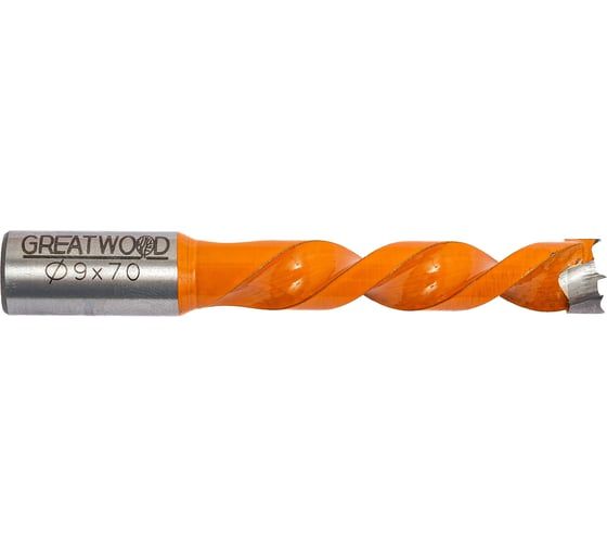 Сверло глухое Премиум HW 9x70 мм, S10x20 мм, LH Greatwood TL00001015