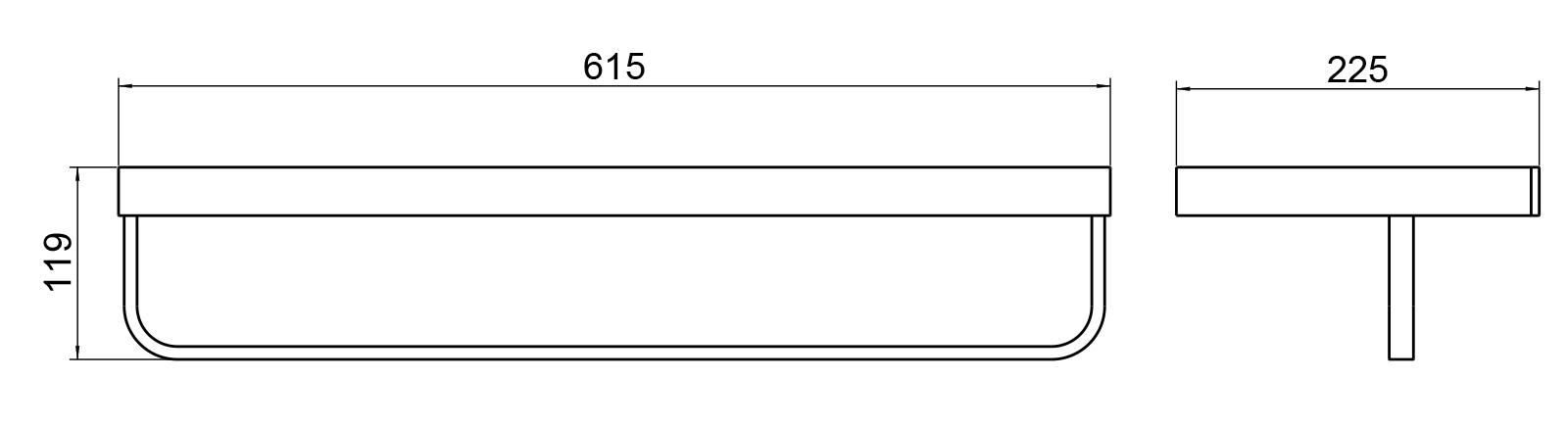 Полка Timo Petruma 15258/00 хром