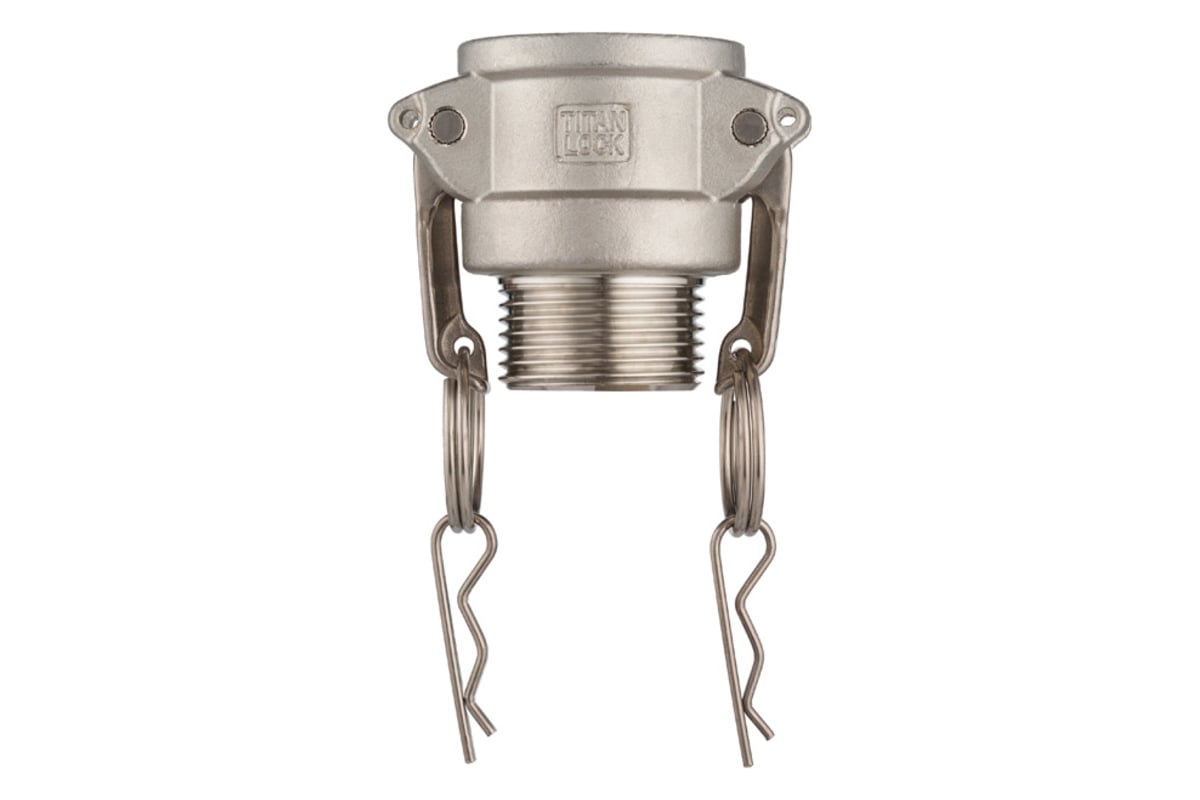 Камлок тип B TITAN LOCK серия EcoLine розетка, наружая резьба BSP 1 1/4, AISI304, TL125BSS-EL
