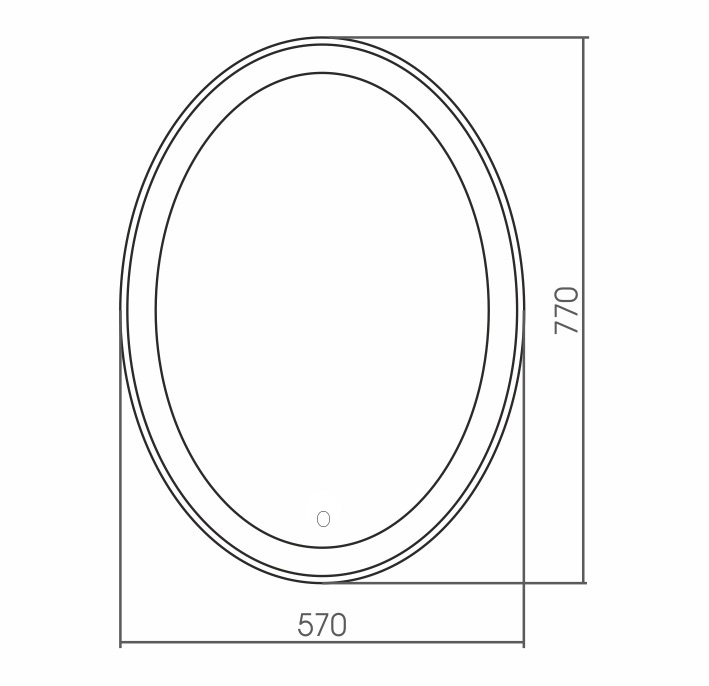 Зеркало Silver Mirrors Italiya neo 60x80 см с подсветкой