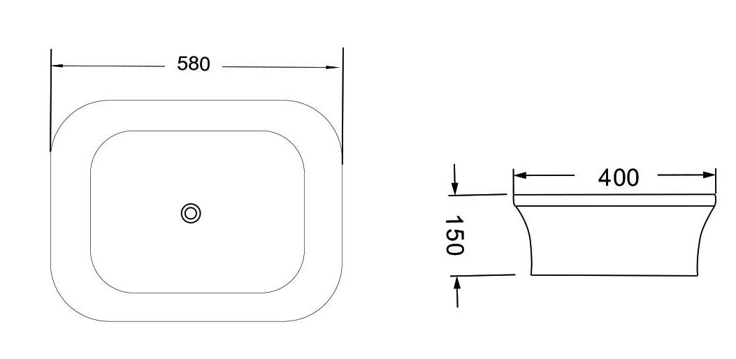 Раковина Vincea VBS-204 58 см, белый