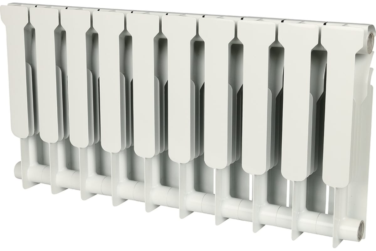 Биметаллический радиатор Rommer Profi BM 350 BI350-80-80-130 10 секций RAL9016 86632