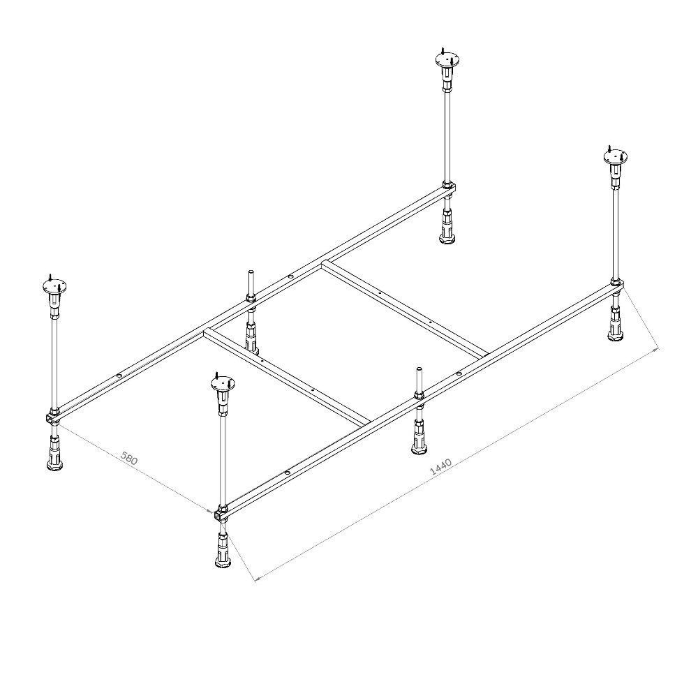 Каркас Am.Pm X-Joy W94A-150-070W-R 150x70 см