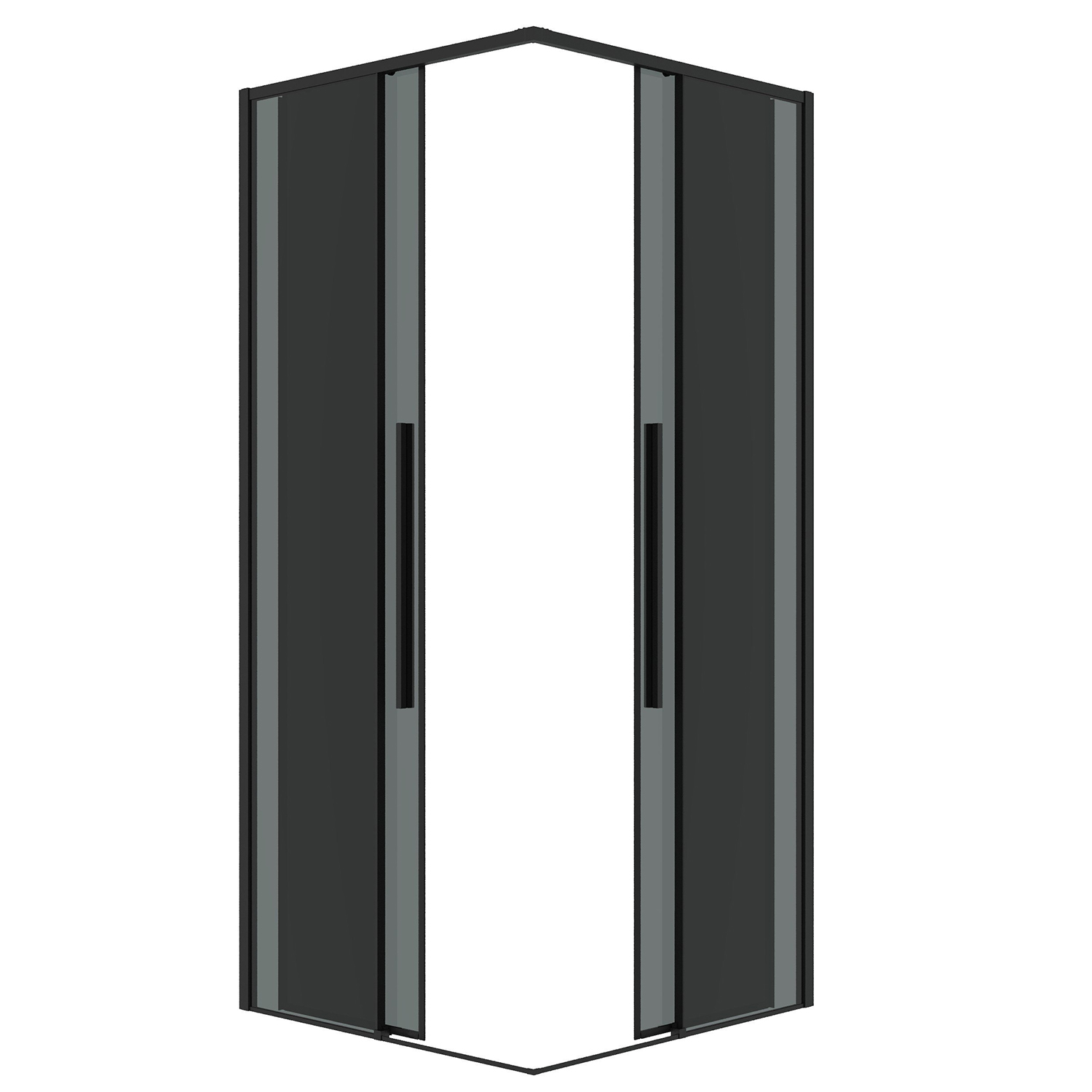 Душевой уголок Grossman Galaxy 300.K33.01.8080.21.10 80x80 тонированный, черный матовый