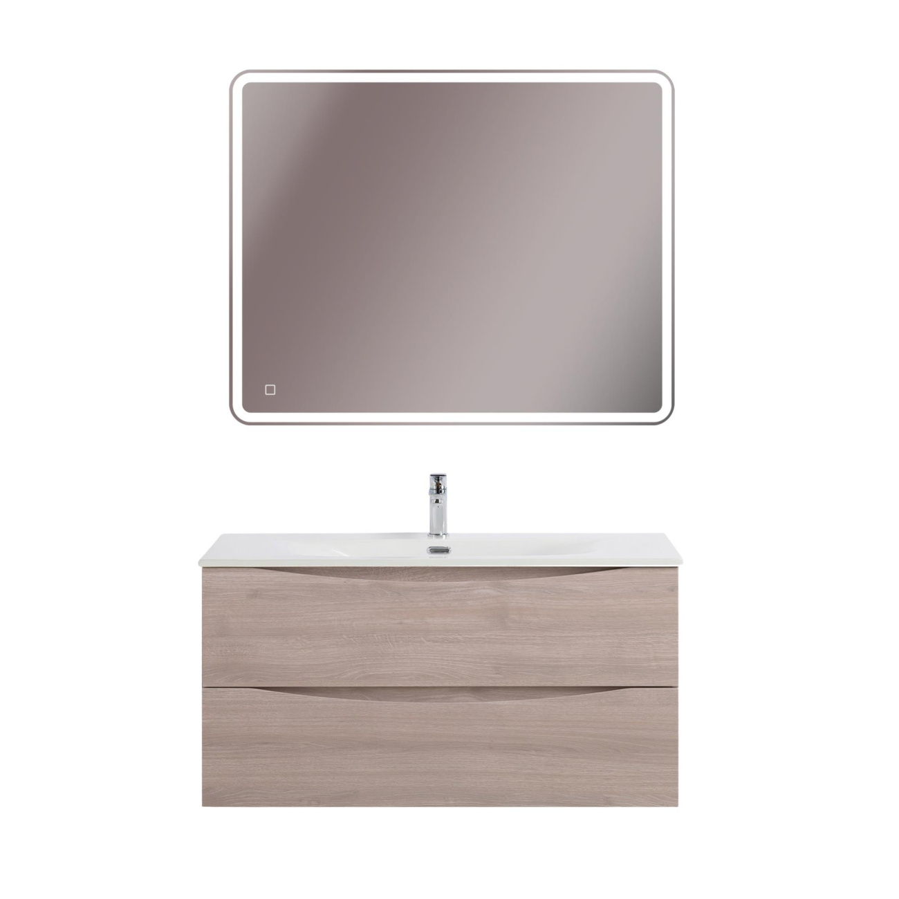 Мебель для ванной BelBagno Marino-Cer-N 100 см Rovere Grigio