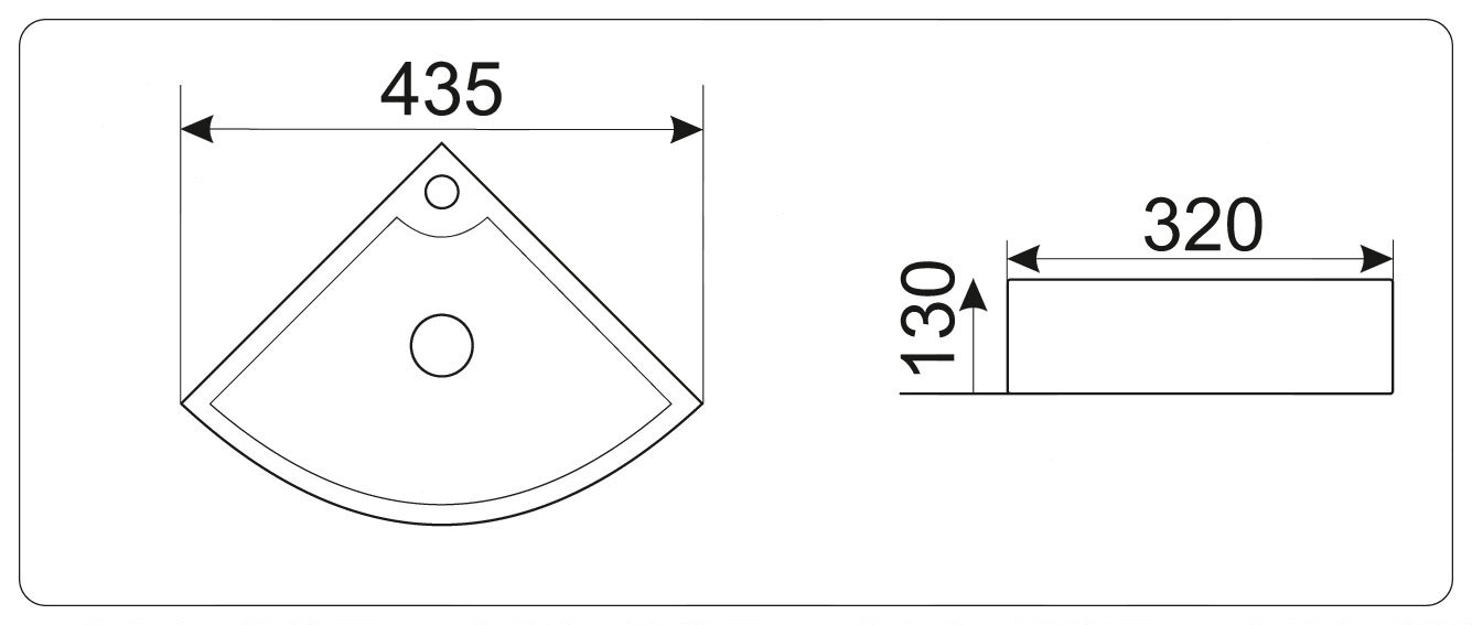 Раковина Gid N9067b 43.5 см