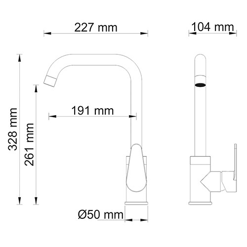 Смеситель для кухни WasserKRAFT Alz 28807