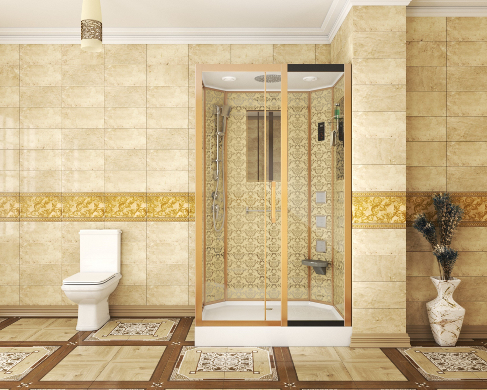 Душевая кабина Niagara Luxe NGL-7711G 120x90 R, золото