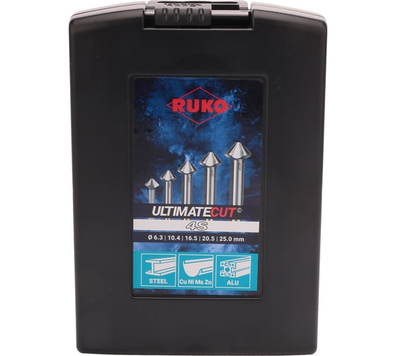 Набор зенковок UltimateCut 4s 90 градусов 6.3-25 мм, 4z, HSS-G, 5 шт RUKO 102891RO