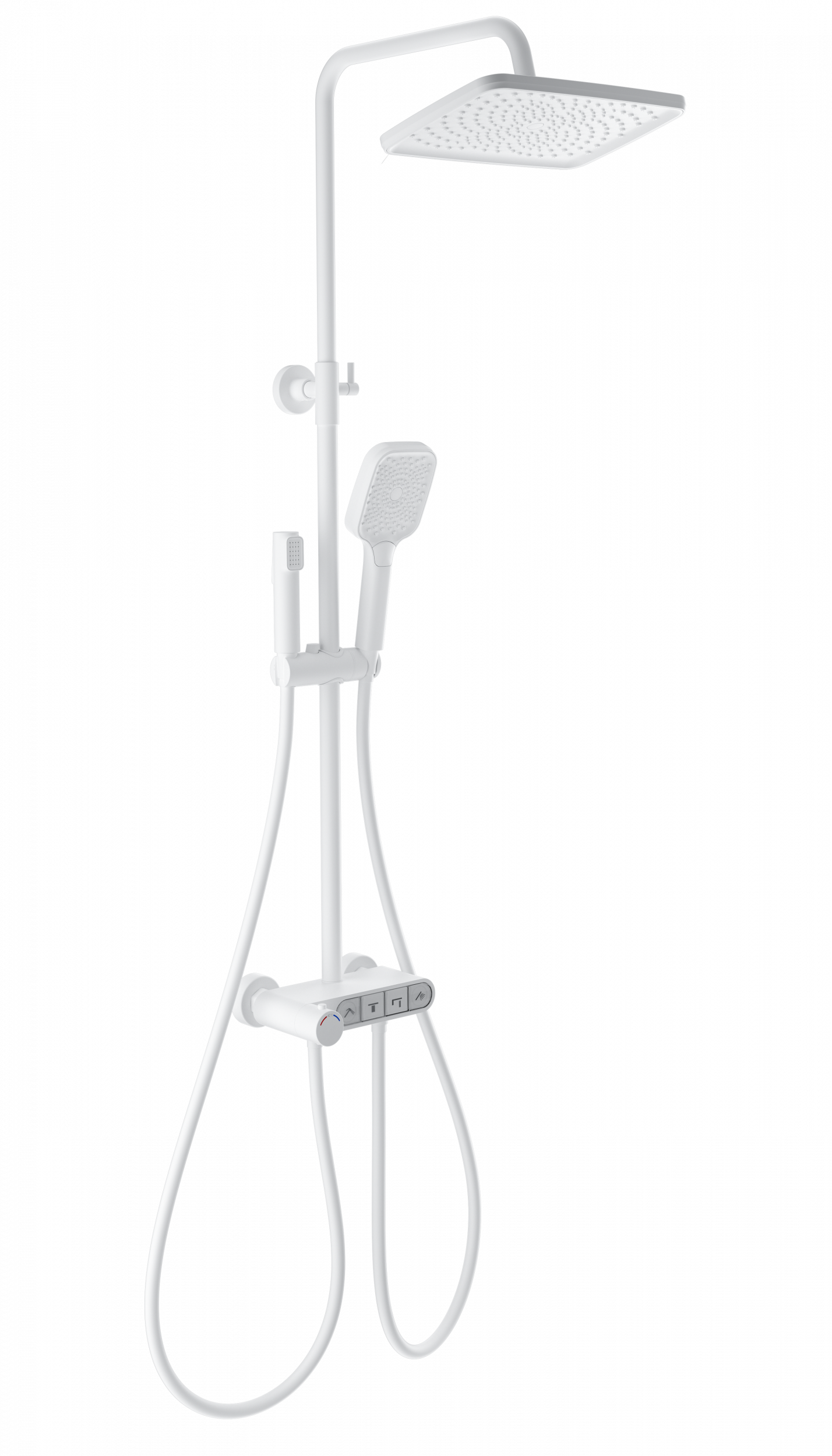 Душевая стойка Wonzon&Woghand Muse Corno WW-B3112-MW термостат, белый матовый
