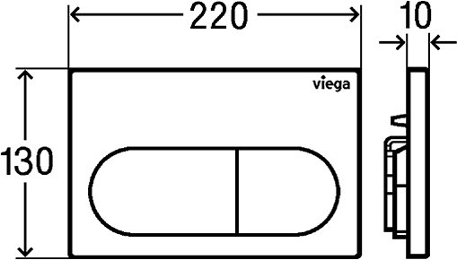 Инсталляция для унитаза Viega Prevista Dry 792831 с клавишей