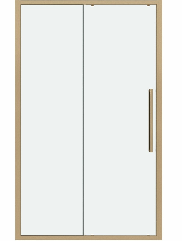 Душевая дверь Grossman Cosmo 100x195 прозрачное, золото сатин 100.K33.02.100.32.00