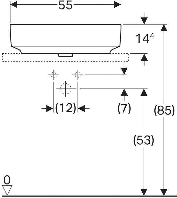 Раковина Geberit VariForm 55 см 500.774.01.2