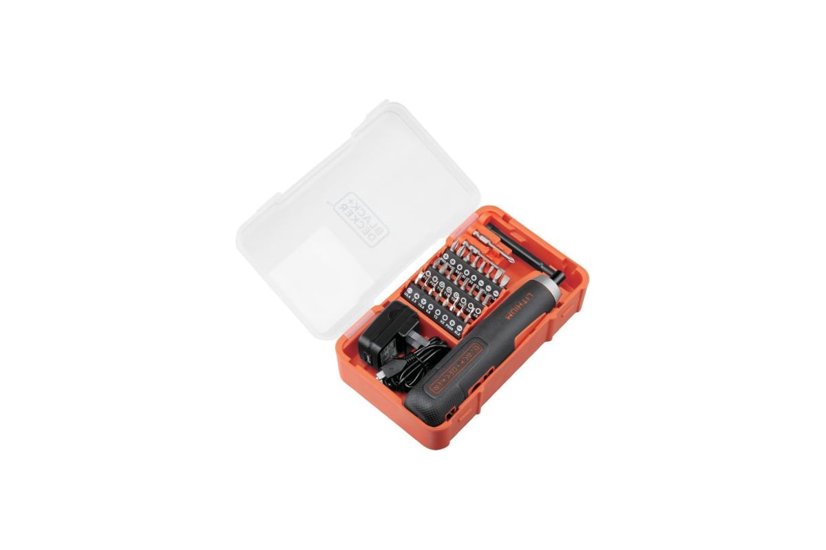 Аккумуляторная отвертка Black&Decker + 27 насадок BD40K27-RU