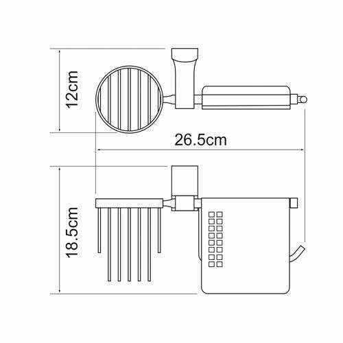 Держатель туалетной бумаги WasserKRAFT Leine K-5059 с освежителем