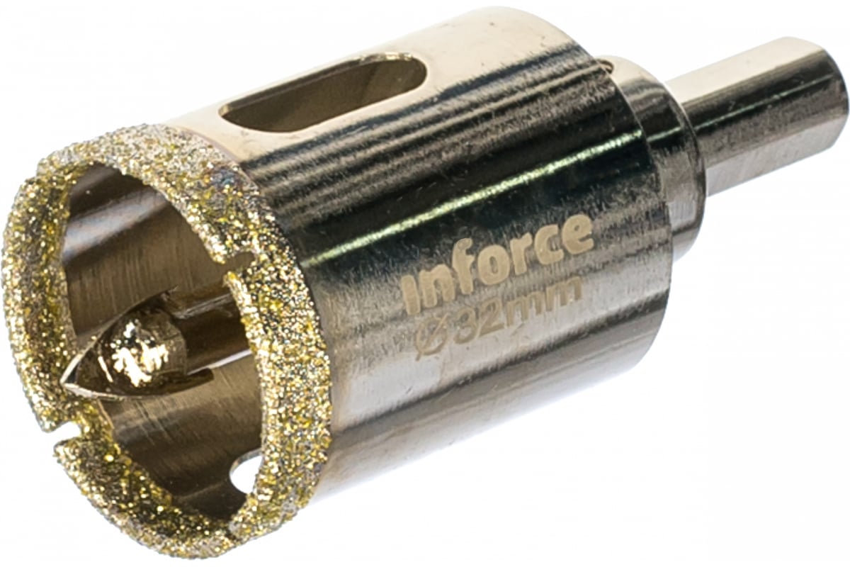 Коронка алмазная по стеклу и керамике (32 мм; 30 мм) Inforce 11-01-070