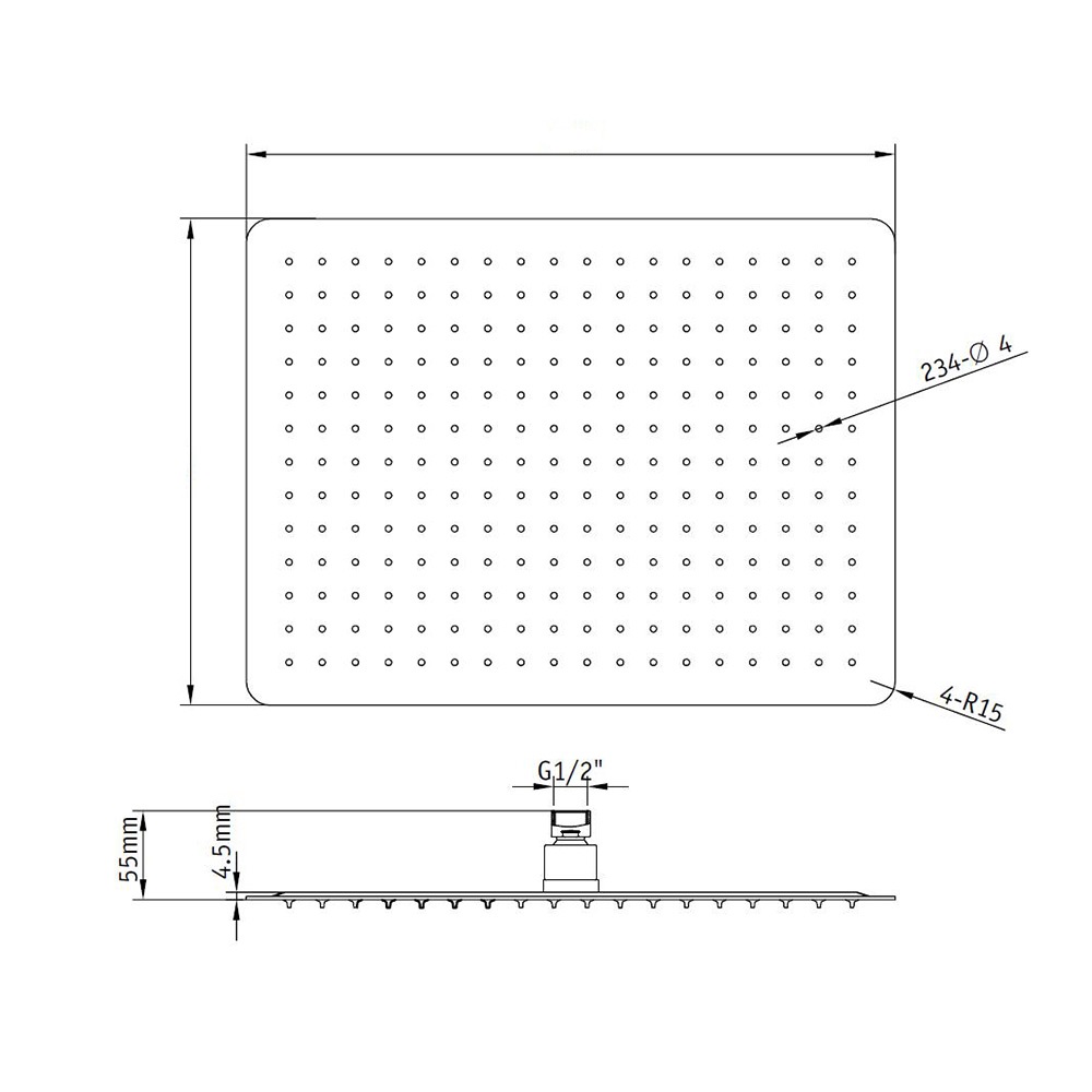 Верхний душ RGW Shower Panels SP-84 50x30