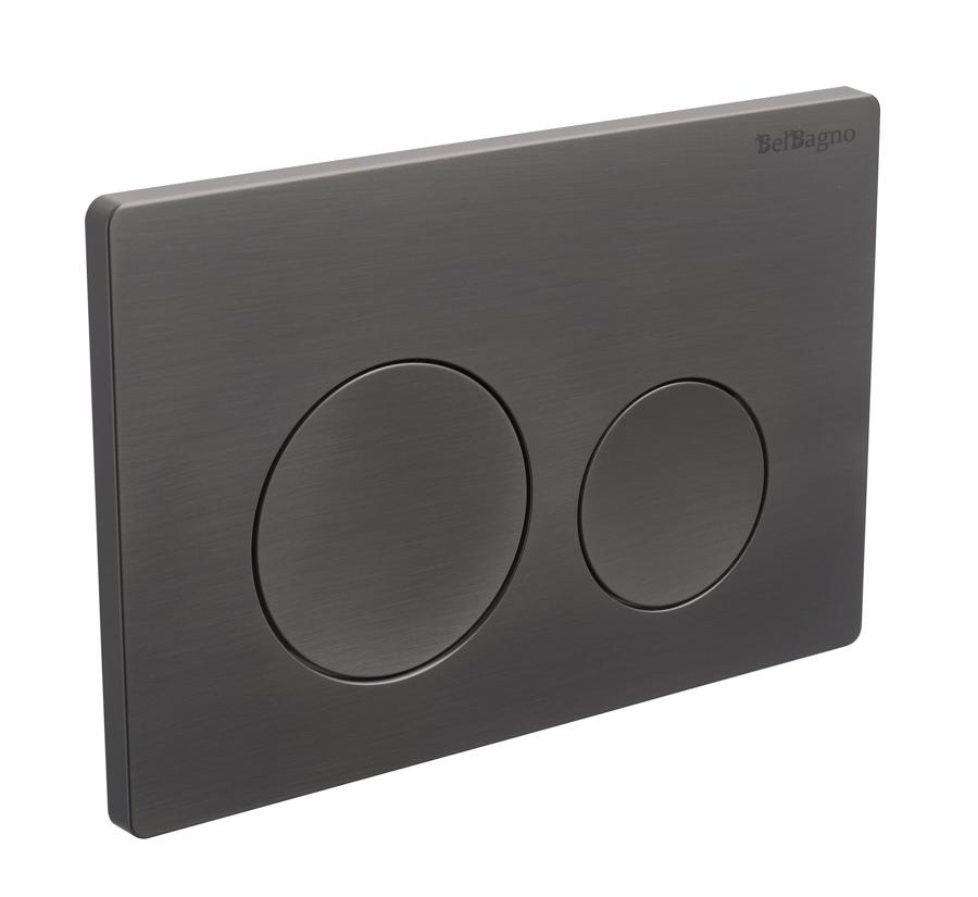 Кнопка смыва BelBagno BB-03C-GM оружейная сталь Кнопка смыва BelBagno BB-03C-GM оружейная сталь