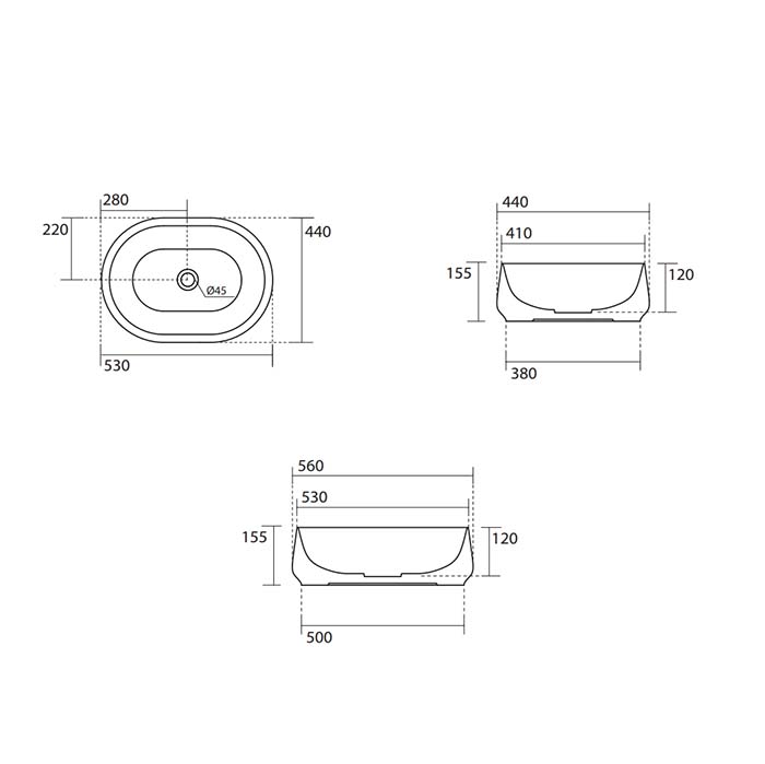 Раковина Kerasan F10 460511 56 см зеленый матовый