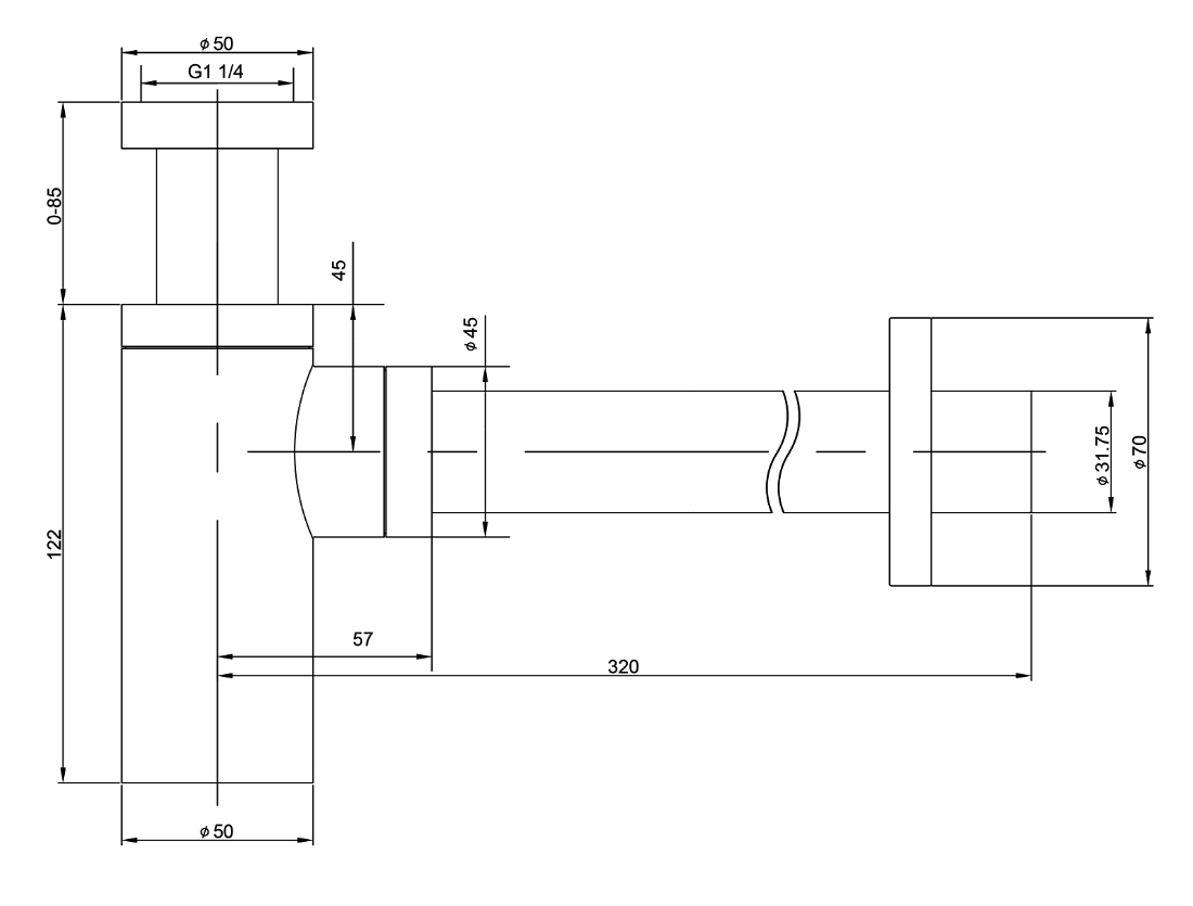 Сифон для раковины Timo 959/03L черный