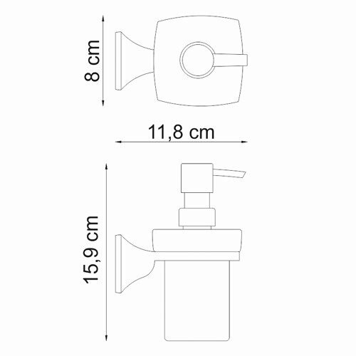 Дозатор жидкого мыла WasserKRAFT Wern K-2599