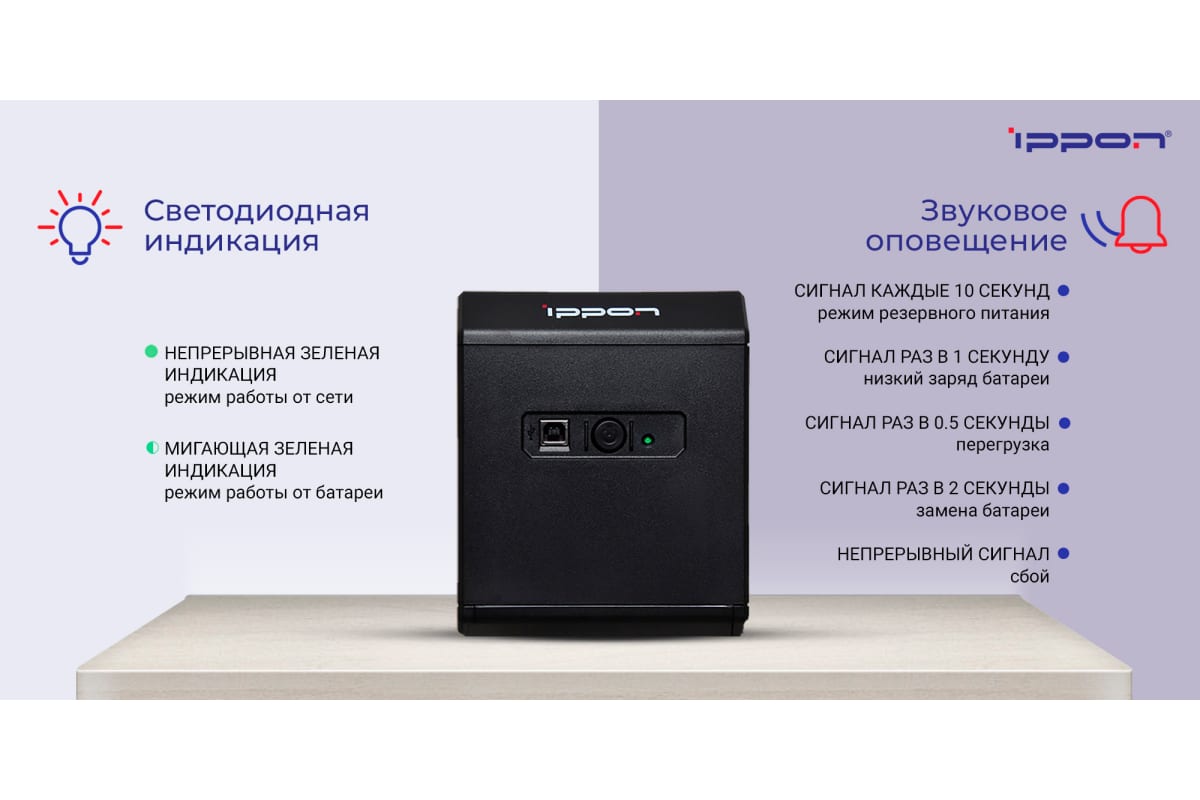 Источник бесперебойного питания Ippon Back Comfo Pro II 1050 600Вт 1050ВА черный 1189991