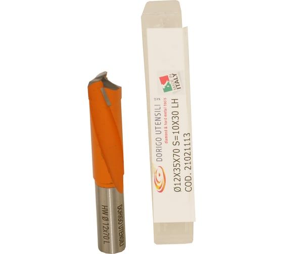 Сверло для глухих отверстий DORIGO HW Ø12x35x70 S=Ø10x30 Z=2 LH 21021113