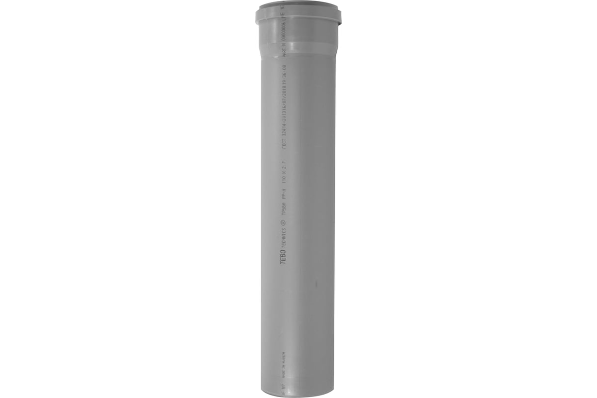 ПП Труба внутренней канализации TEBO 110x2,7x2000 мм 013010131